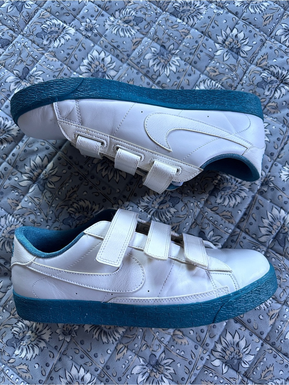 Vintage Nike Blazer AC Strap Leather White Bluegrass